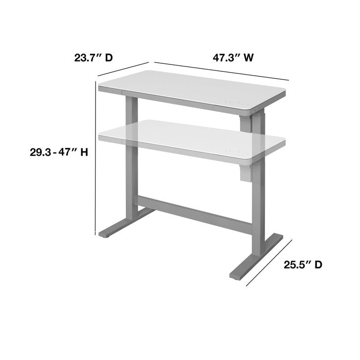 Tresanti Geller 47" Adjustable Height Desk - White