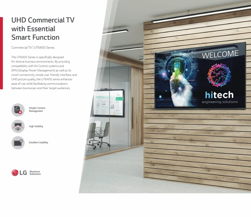 LG 65" TV commercial display