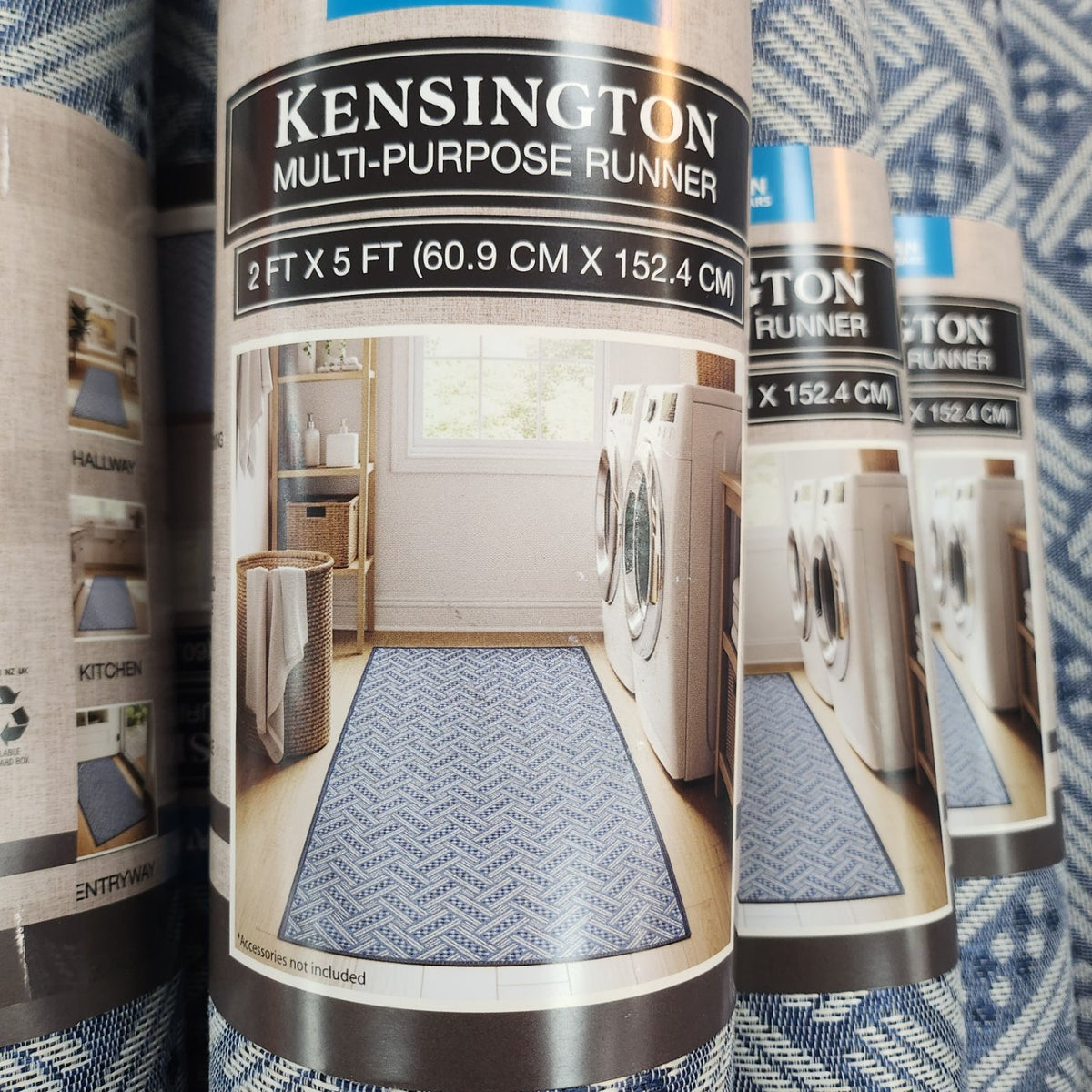 Kensington 2x5 Runner - Chevron Blue