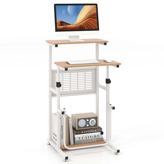 Stand Up Desk Height Adjustable Sit Stand Computer Workstation