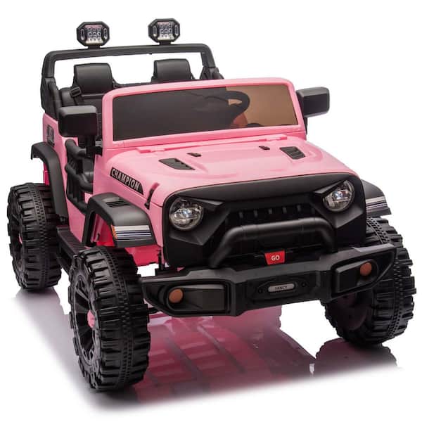 Pink 12 V Jeep Car Powered Ride-On with Remote Control