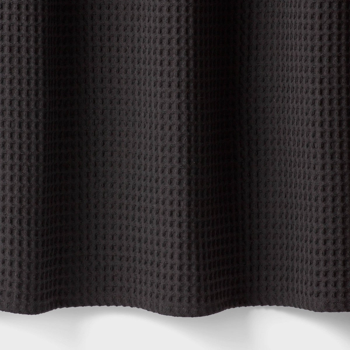 72"x84" Extra Long Waffle Weave Shower Curtain Black - Threshold