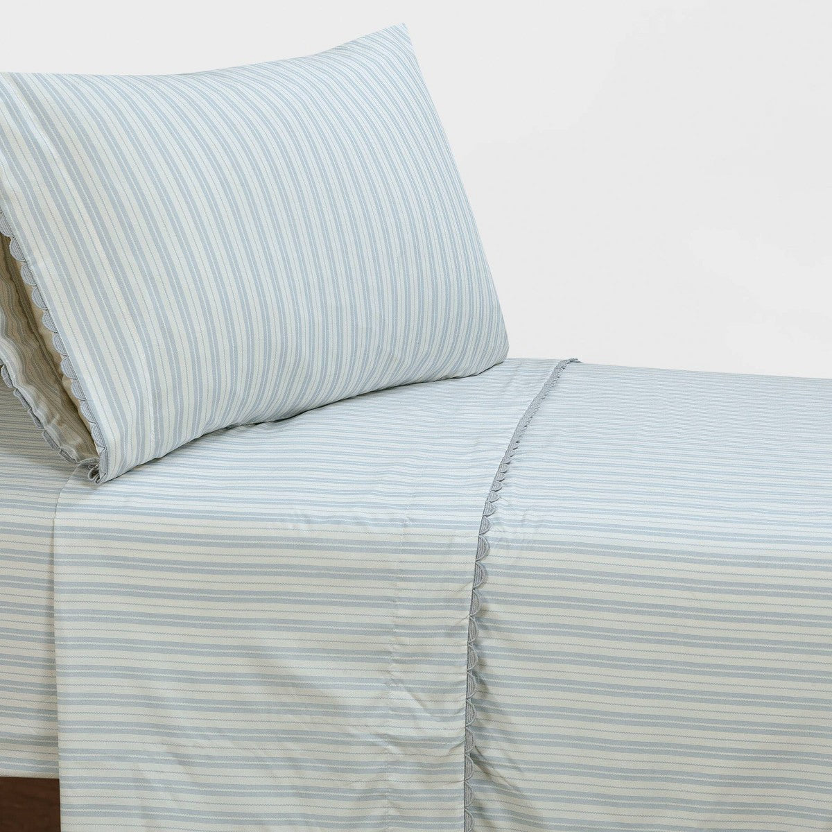 Twin Microfiber Sheet Set Blue Stripe
