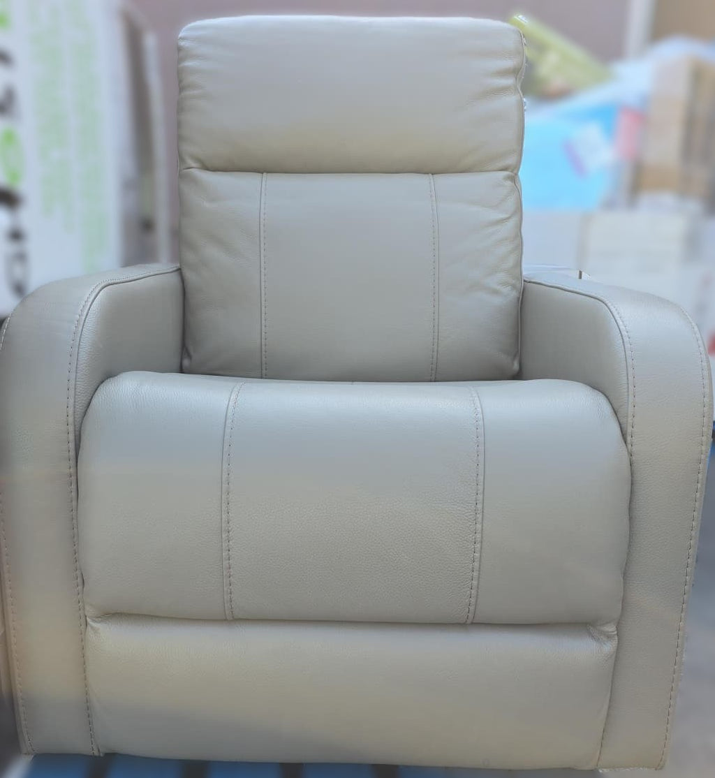 Gilman Creek Furniture Mason Leather Power Recliner with Power Headrest - Taupe