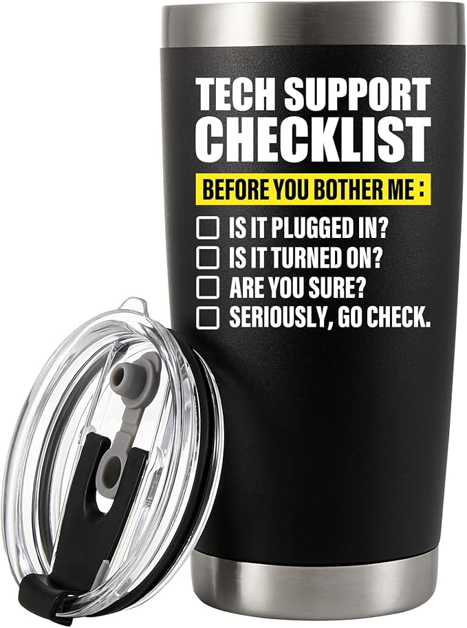 Panvola Tech support Checklist Engineer Gift Tumbler 20oz