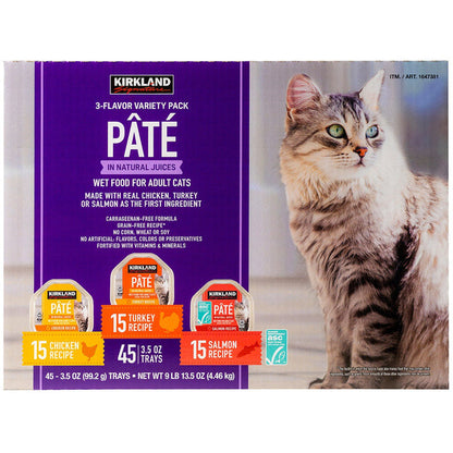 Kirkland Signature Wet Cat Food Pate, 45 x 3.5 oz