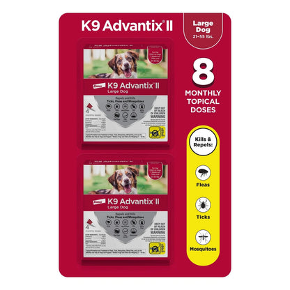 K9 Advantix II Flea & Tick Treatment for Large Dogs 21-55 lbs