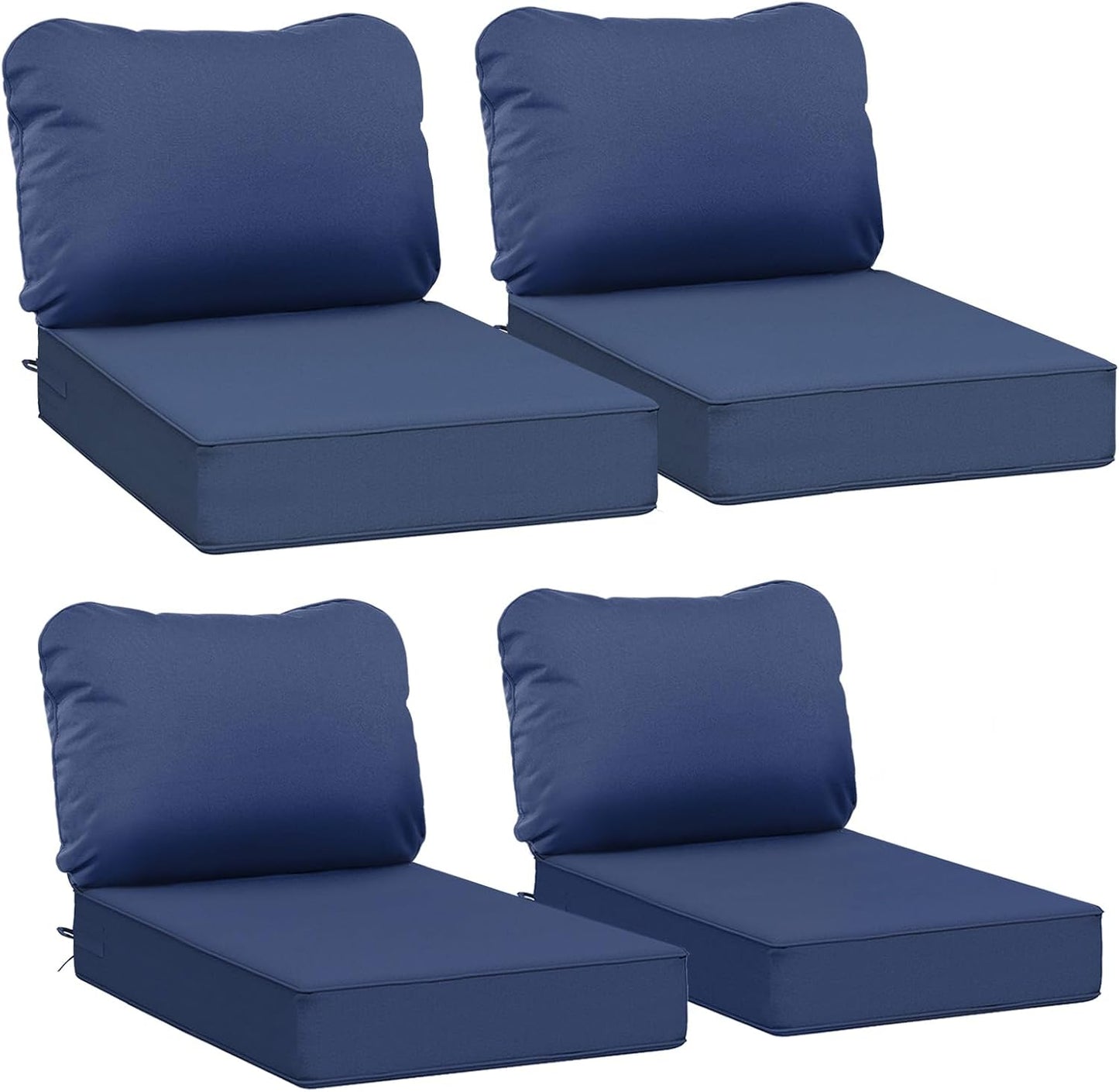 Red Barrel Studio Deb Weather Resistant Patio Cushion Back and Seat-Blue
