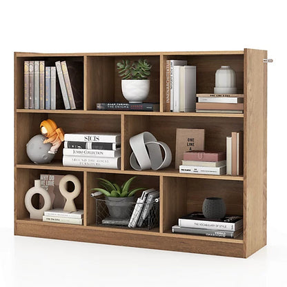 NAFORT 8-Cube Organizer Storage Cabinet, 3-Tier Bookshelf,Low ...