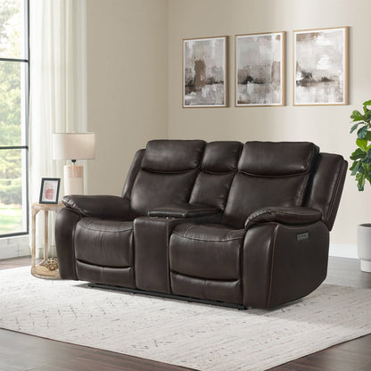 Harvey Leather Power Loveseat