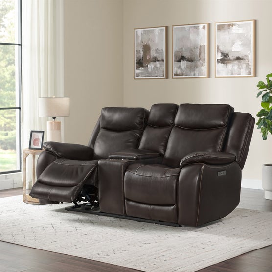 Harvey Leather Power Loveseat