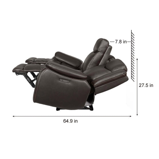 Harvey Leather Power Loveseat