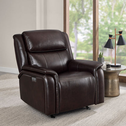 BarcaLounger Bryson Leather Power Recliner - Brown