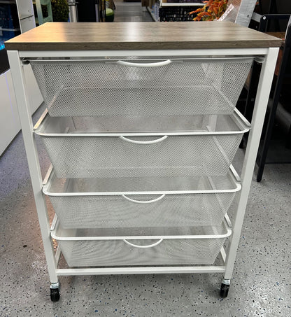 4-Drawer Mesh Rolling Cart