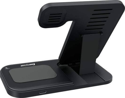 Energizer Ultimate 15W 3-in-1 Foldable Wireless Charging Pad - Black