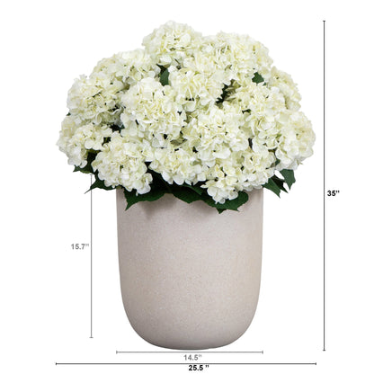 Nearly Natural Faux 35" Porch Hydrangea