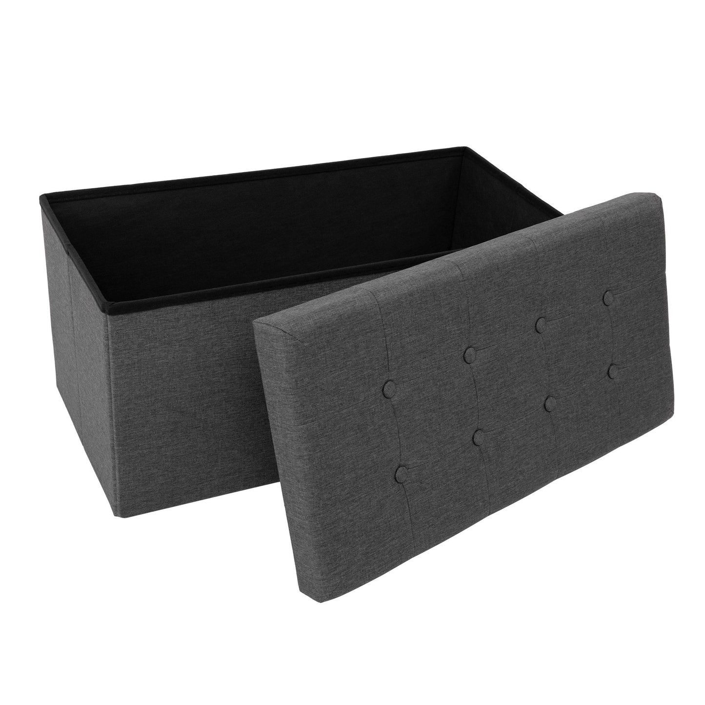 Seville Classics Foldable Fabric Storage Ottoman