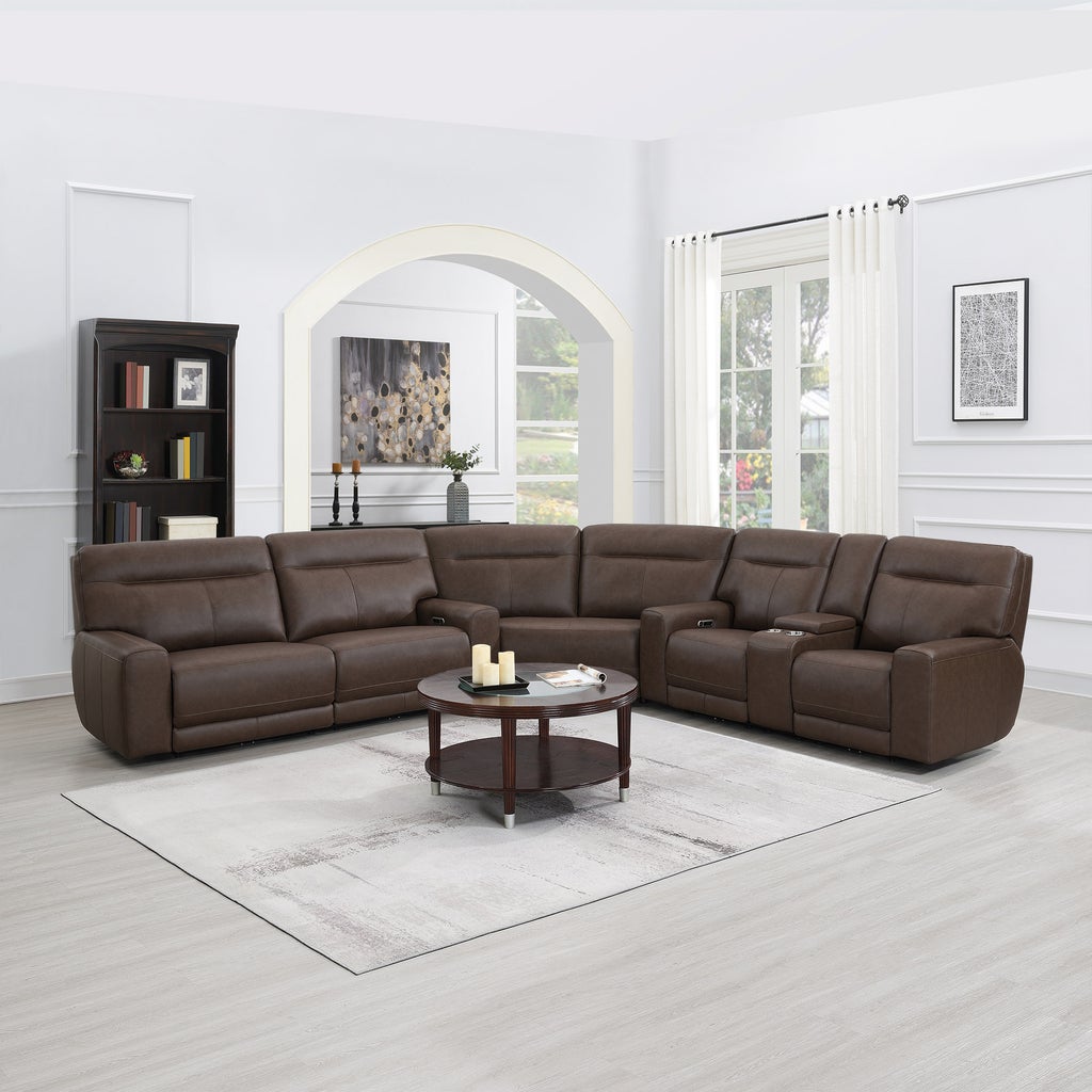Atlas Leather Reclining Sectional view 1