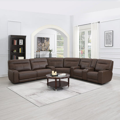 Atlas Leather Reclining Sectional view 1