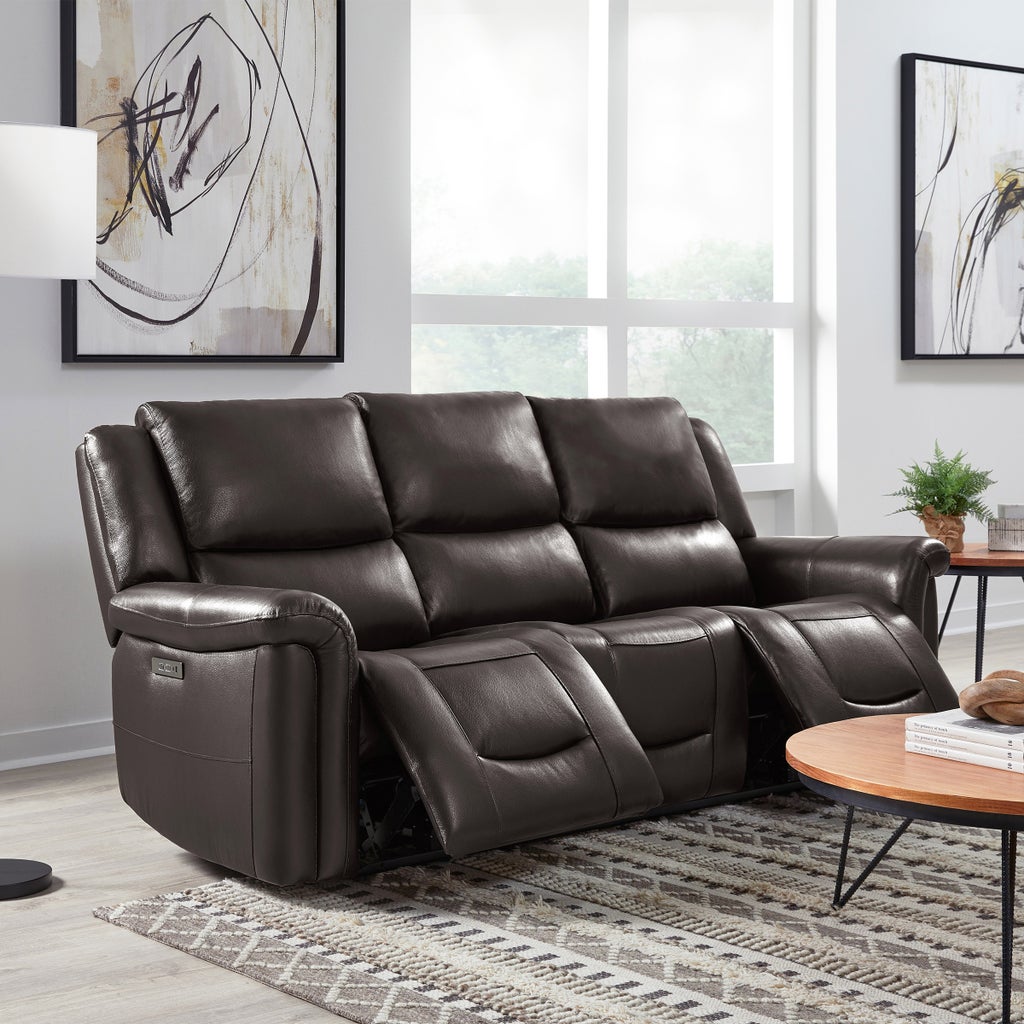 Alba Leather Power Sofa