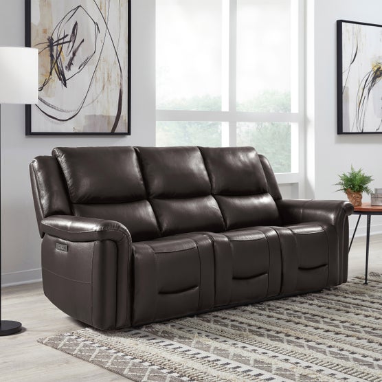 Alba Leather Power Sofa