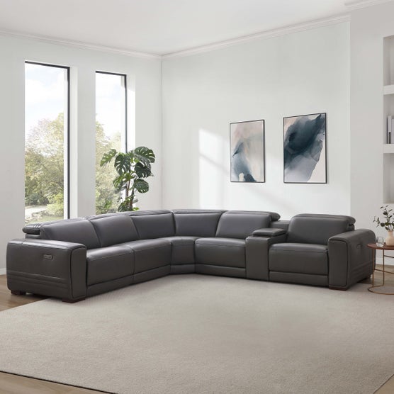 Karson Leather Power Sectional view 3