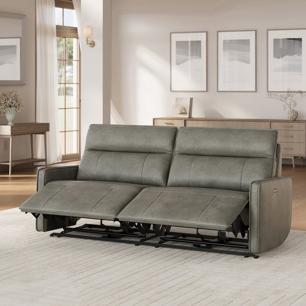 Keira Leather Power Sofa