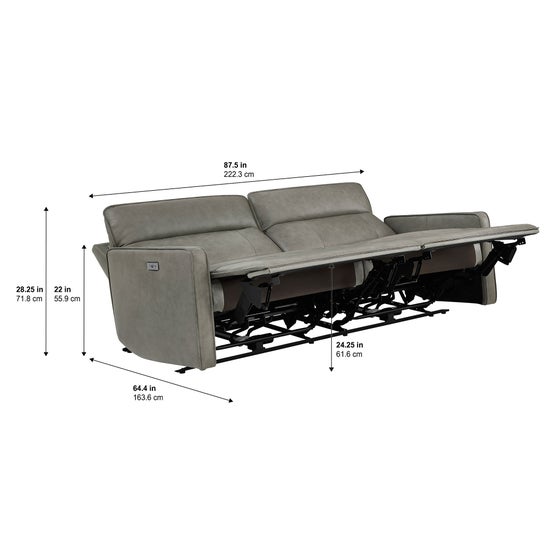 Keira Leather Power Sofa
