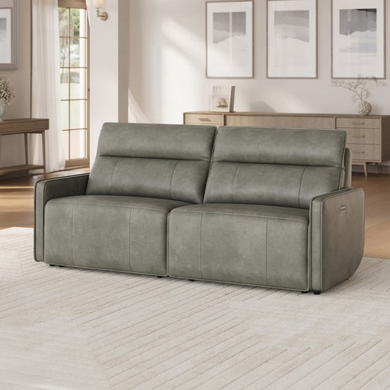 Keira Leather Power Sofa