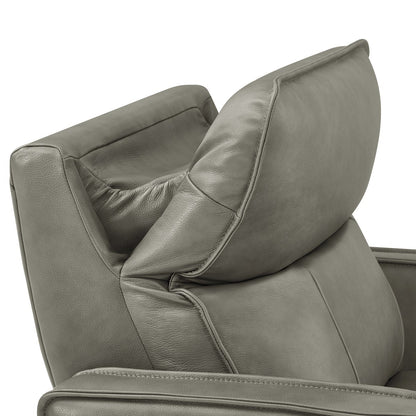 Henredon Keira Leather Zero Gravity Recliner - Gray