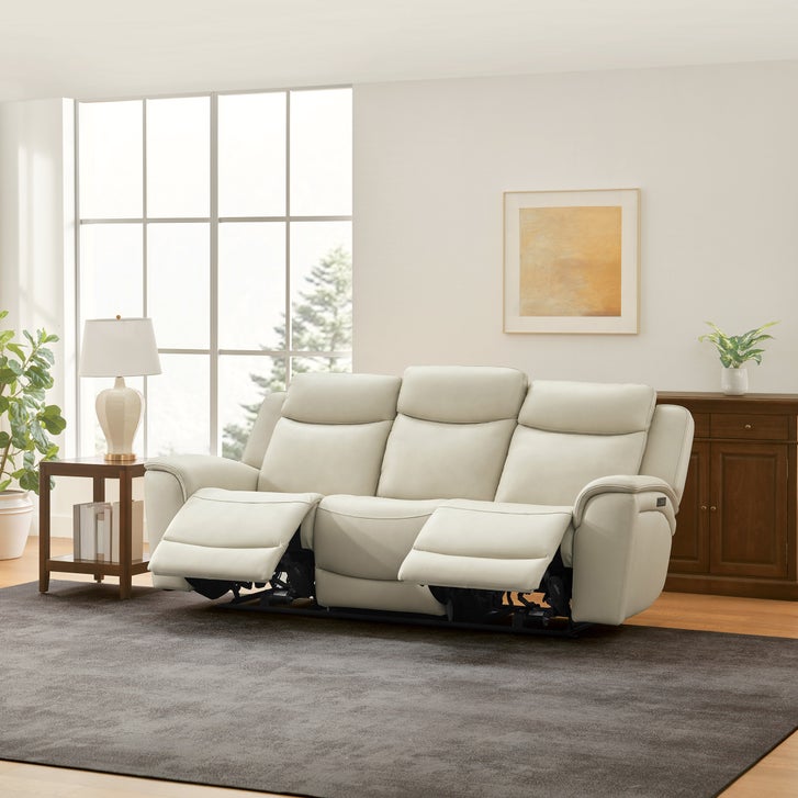 Sanders Leather Power Reclining Sofa with Power Headrests - image 1