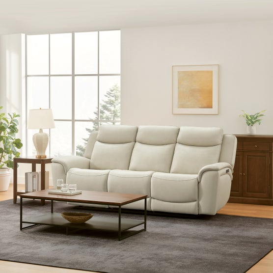 Sanders Leather Power Sofa view 3
