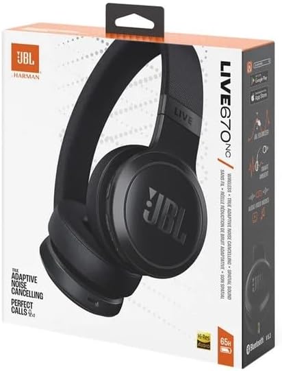 JBL Live 675NC Wireless True Adaptive Noise-Cancelling On-Ear Headphones