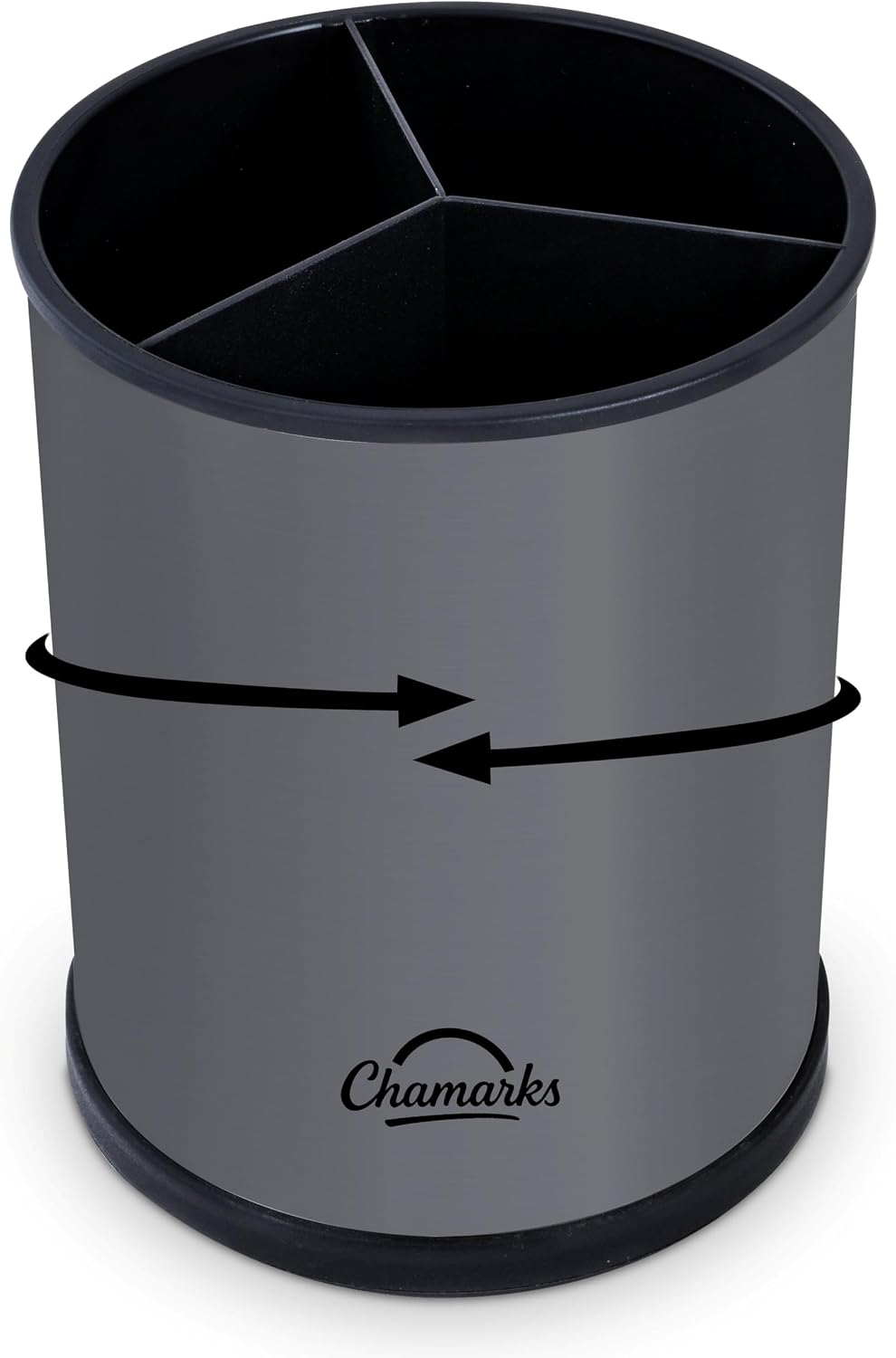 CHAMARKS Stainless Steel Kitchen Utensil Holder - Gray