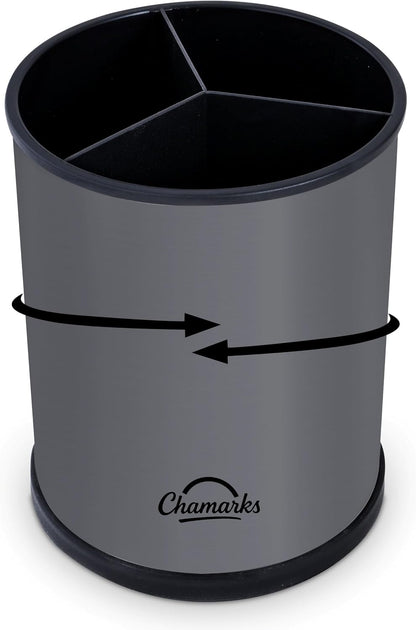 CHAMARKS Stainless Steel Kitchen Utensil Holder - Gray