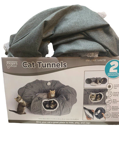 Companion Gear Cat Tunnels with Cushion, 2-pack