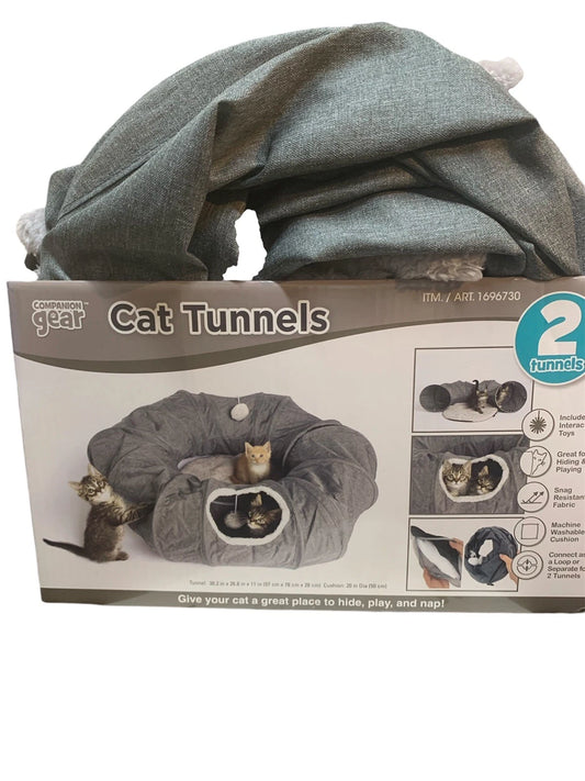 Companion Gear Cat Tunnels with Cushion, 2-pack