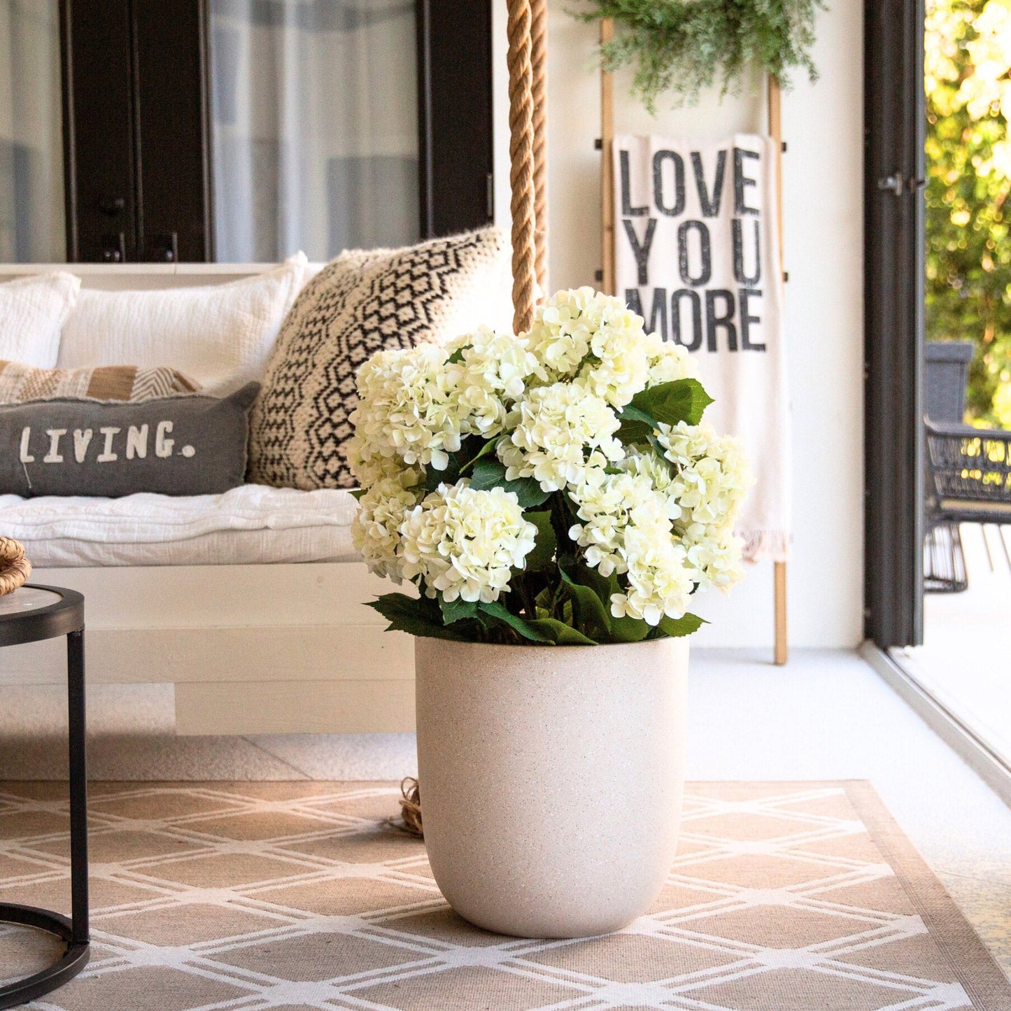 Nearly Natural Faux 35" Porch Hydrangea