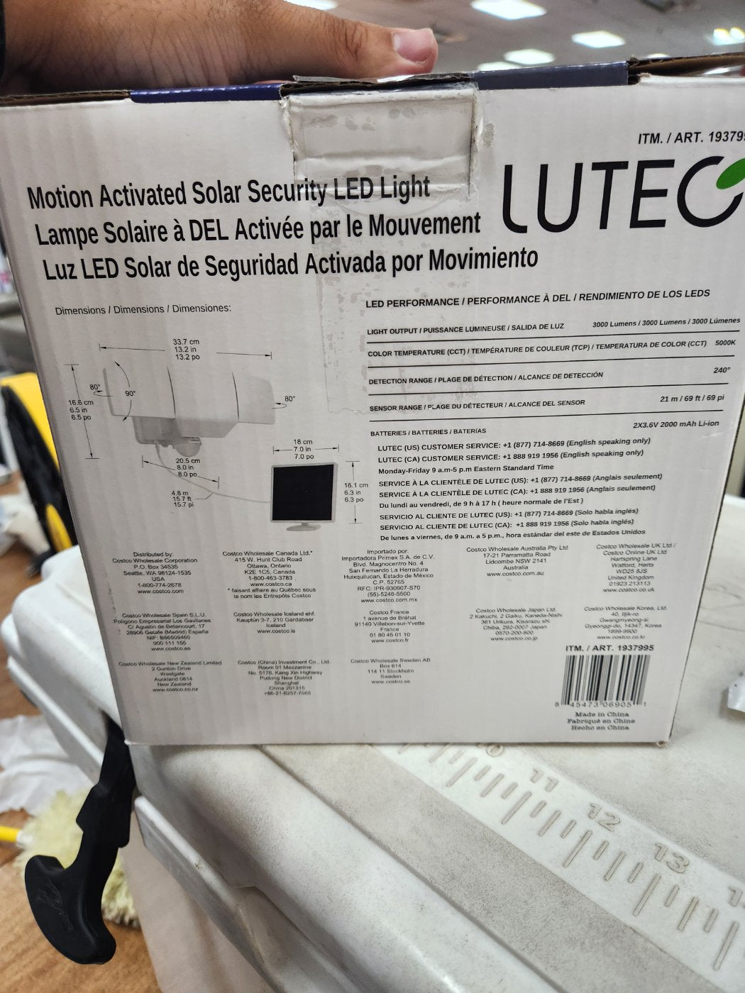 Lutec 3000L Solar Security Light