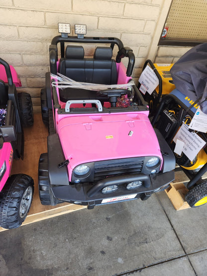 Pink 12 V Jeep Car Powered Ride-On with Remote Control