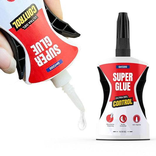 Micro Precise Super Glue Gel 6g Ultimate Micro-Dispensing for No-Mess Repairs, Non-Drip Ca Glue, Superglue Gel Multipack Bonds in Seconds