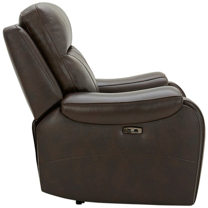 Gilman Creek Sanders Leather Power Recliner