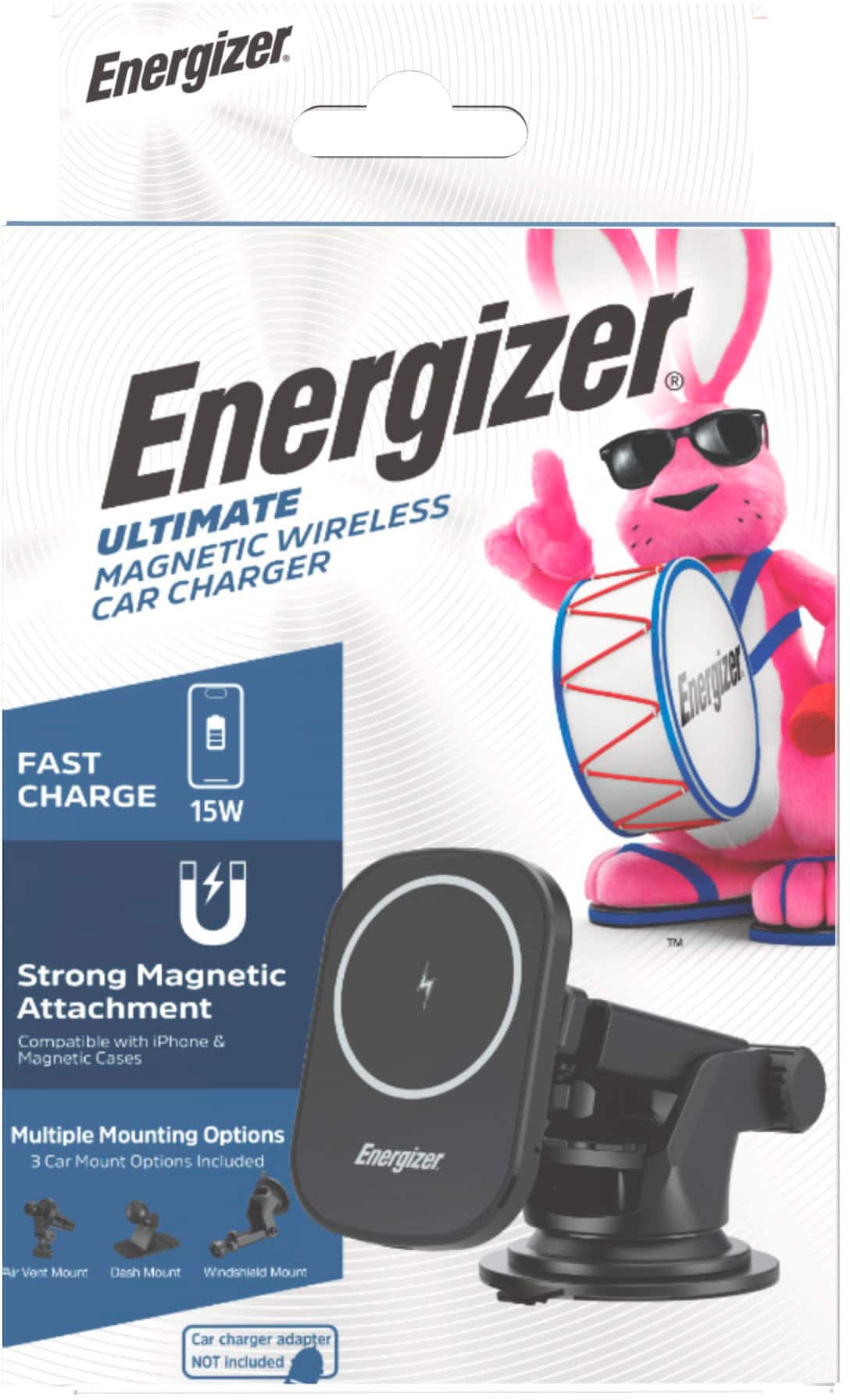 Energizer Ultimate 15W MagSafe Magnetic Wireless Car Charger