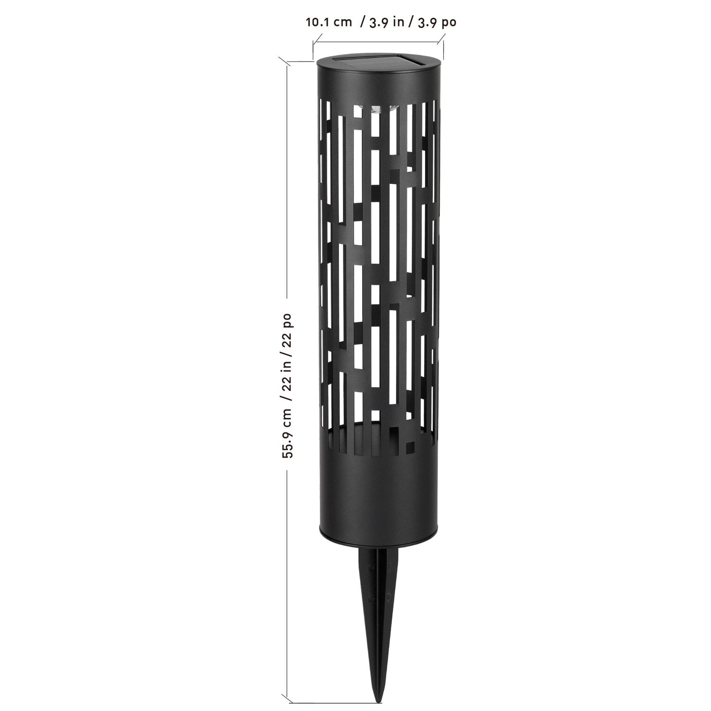 Test Rite Solar Bollard Rotating Pathway Light 4-Pack