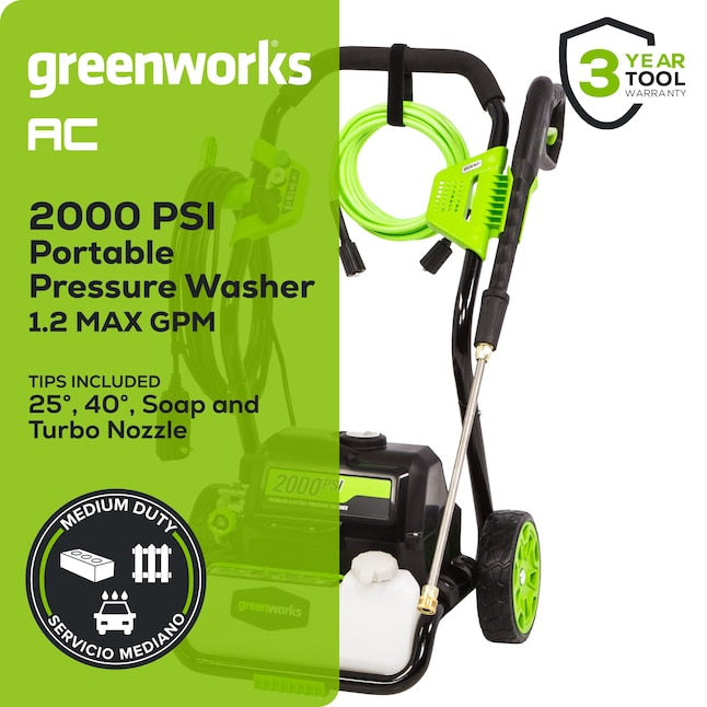 Greenworks 2000 PSI Electric Pressure Washer