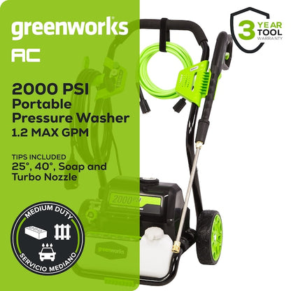 Greenworks 2000 PSI Electric Pressure Washer