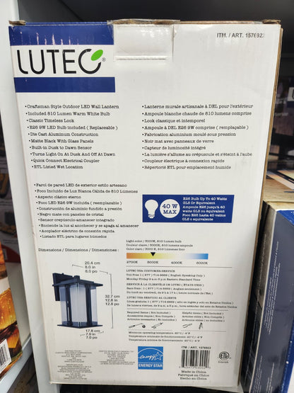 Lutec Outdoor LED Wall Lantern