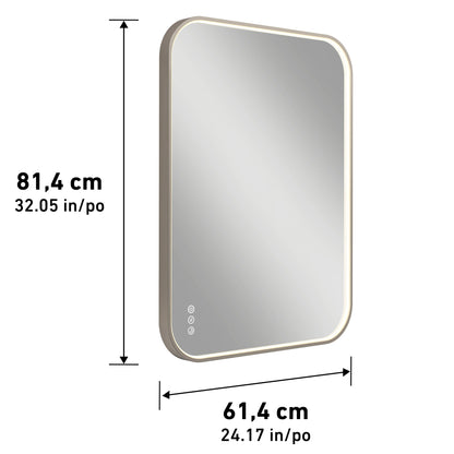 Artika Royce 32" x 24" Rectangle LED Mirror with Integrated Defogger