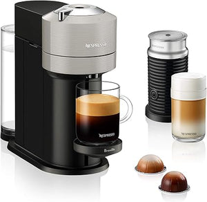 Vertuo Next Coffee and Espresso Maker in Light Gray plus Aeroccino3 Milk Frother in Black  BNV550GRY1BUC1