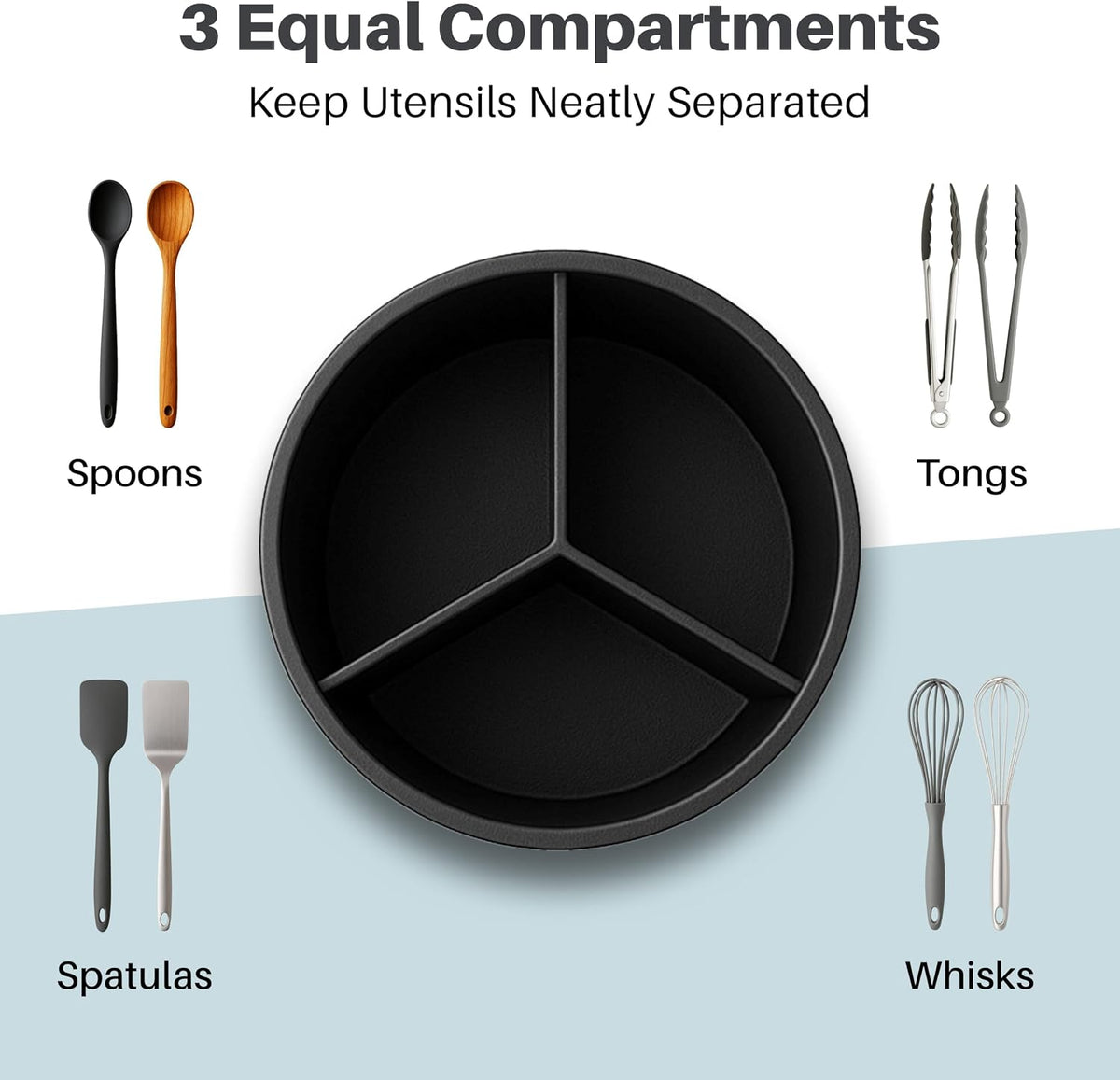 CHAMARKS Stainless Steel Kitchen Utensil Holder - Gray